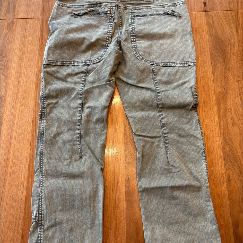 Free People Green Cropped Moto Pants - Picture 3 of 6